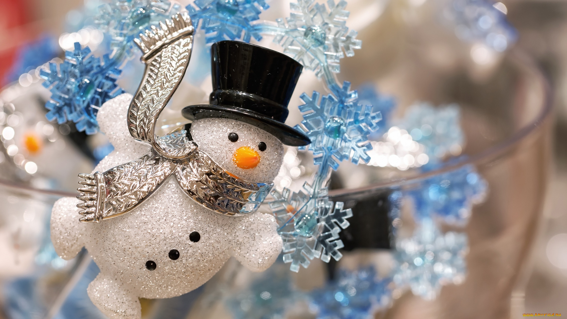 праздничные, снеговики, снеговик, снежинки, рождество, декорация, новый, год, украшение