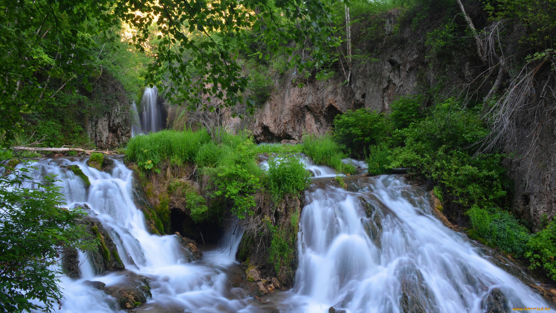 природа, водопады, простор