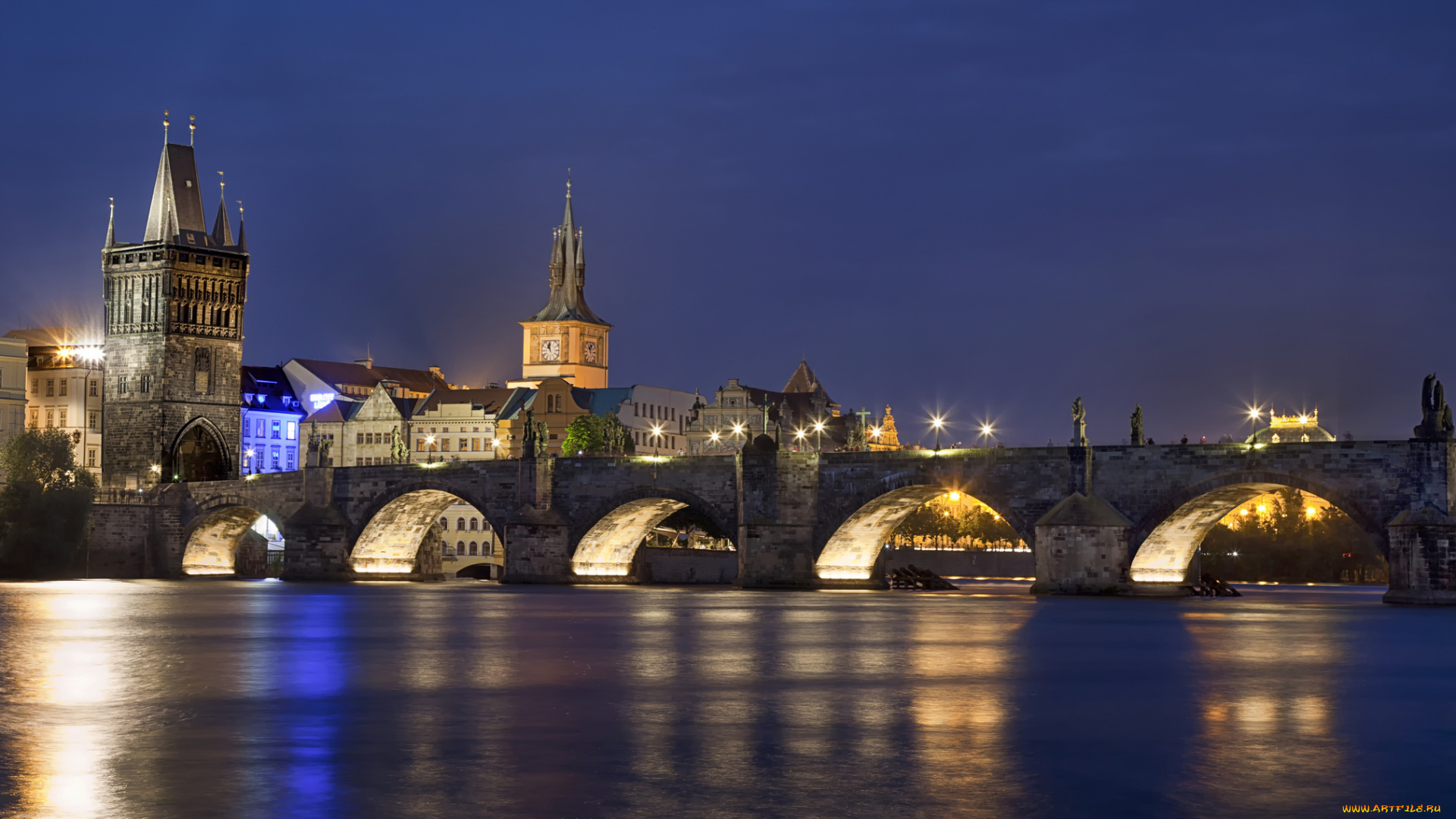 vltava, river, города, прага, , Чехия, простор