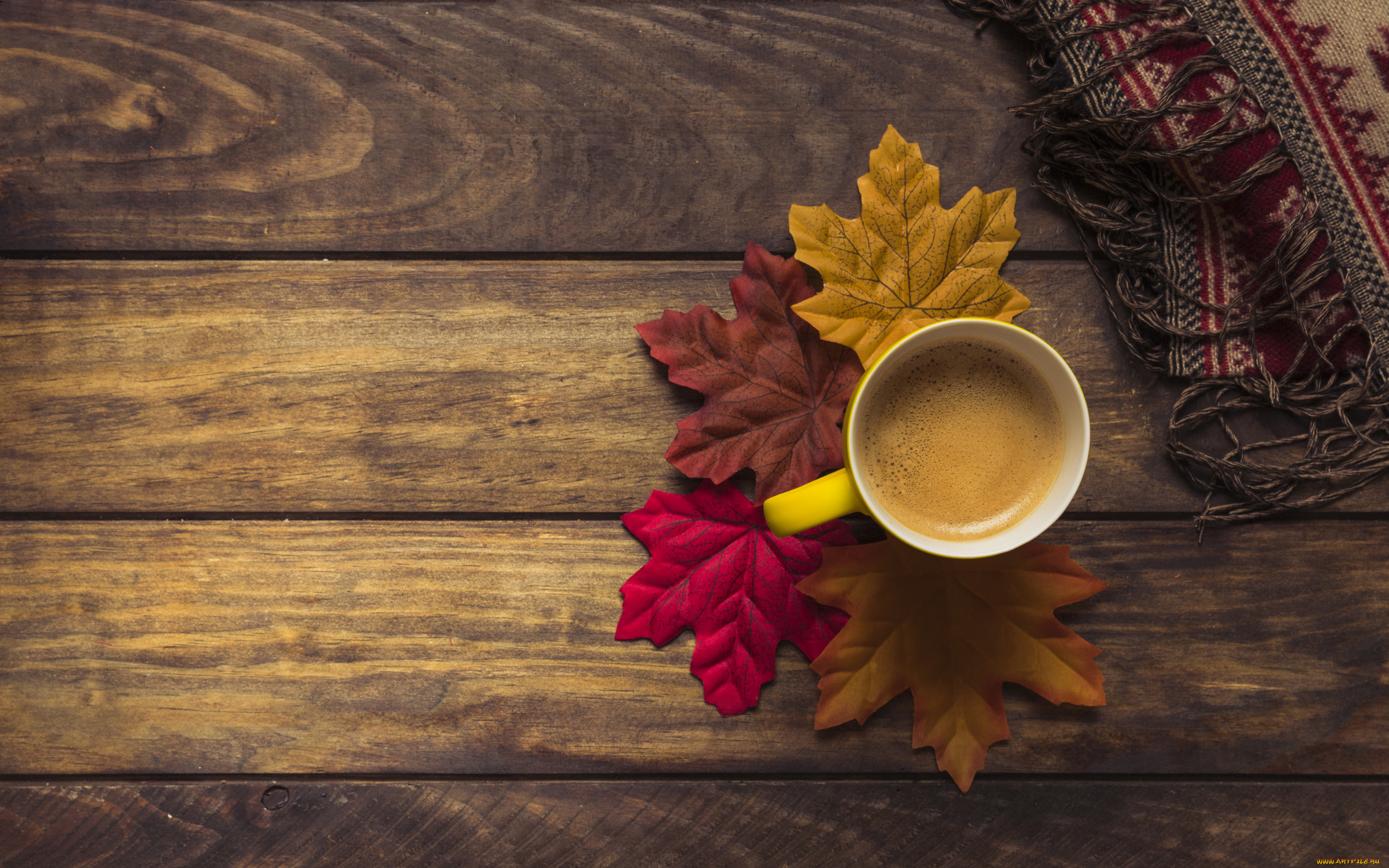 еда, кофе, , кофейные, зёрна, maple, осенние, coffee, cup, leaves, autumn, background, wood, доска, чашка, шарф, colorful, дерево, фон, листья, осень