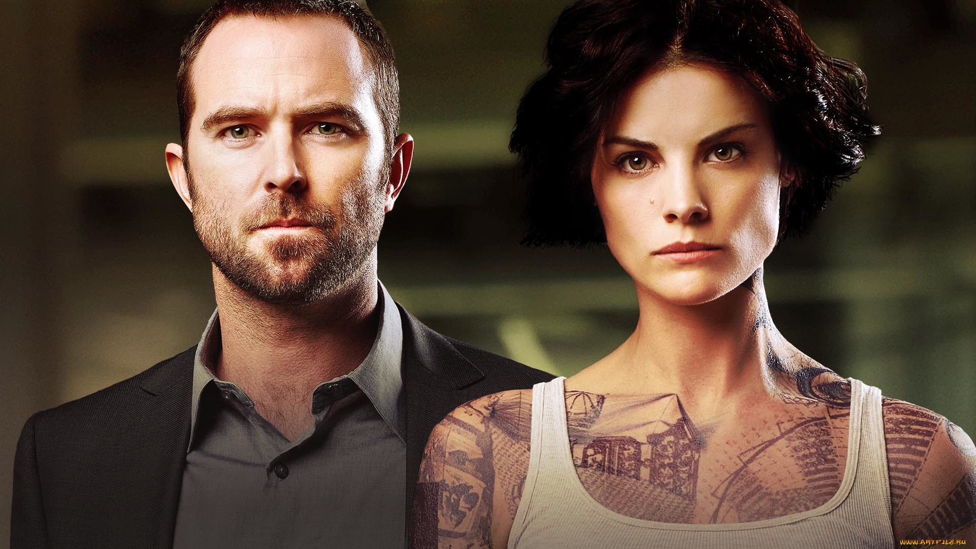 кино, фильмы, blindspot, , сериал, мужчина, женщина, напарники, тату, майка