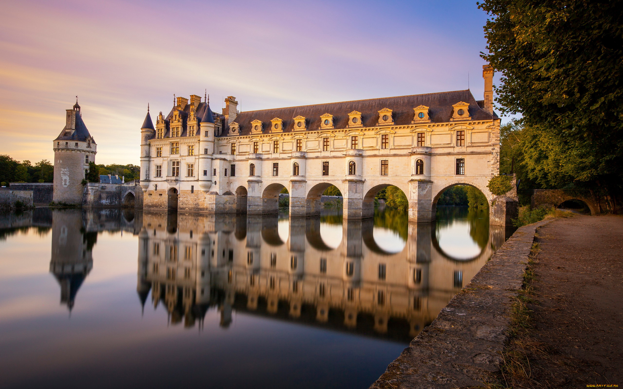 города, замок, шенонсо, , франция, chateau, de, chenonceau, france