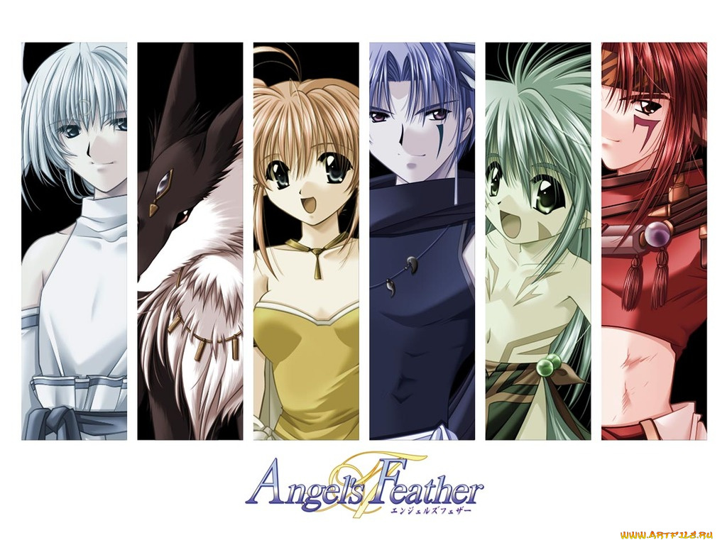 аниме, angel`s, feather