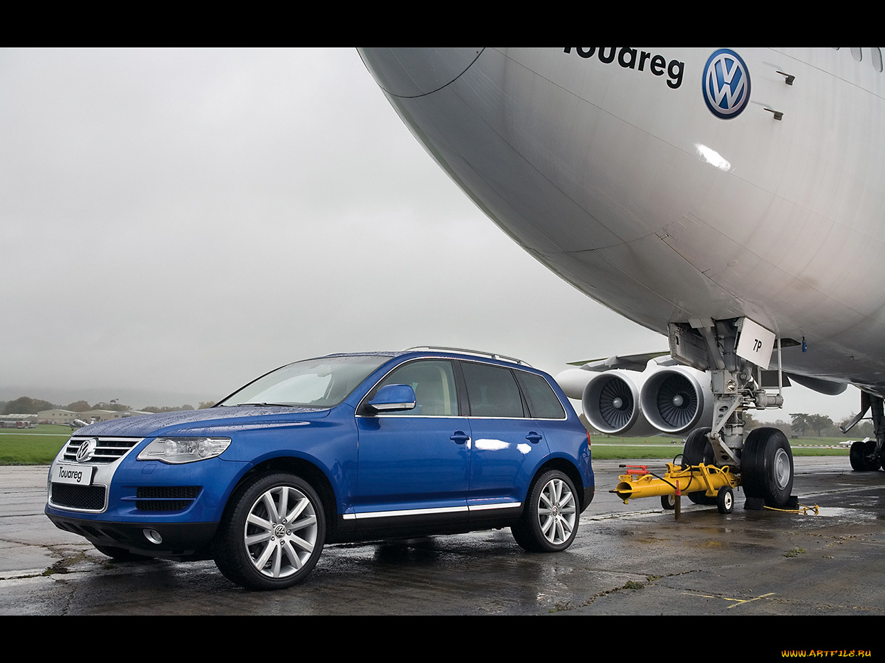 2007, volkswagen, touareg, tows, boeing, 747, автомобили