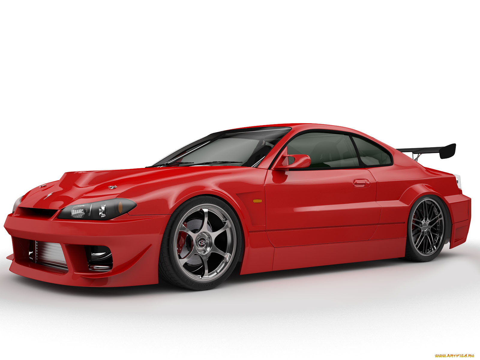 автомобили, 3д, red, 3d, nissan, silvia