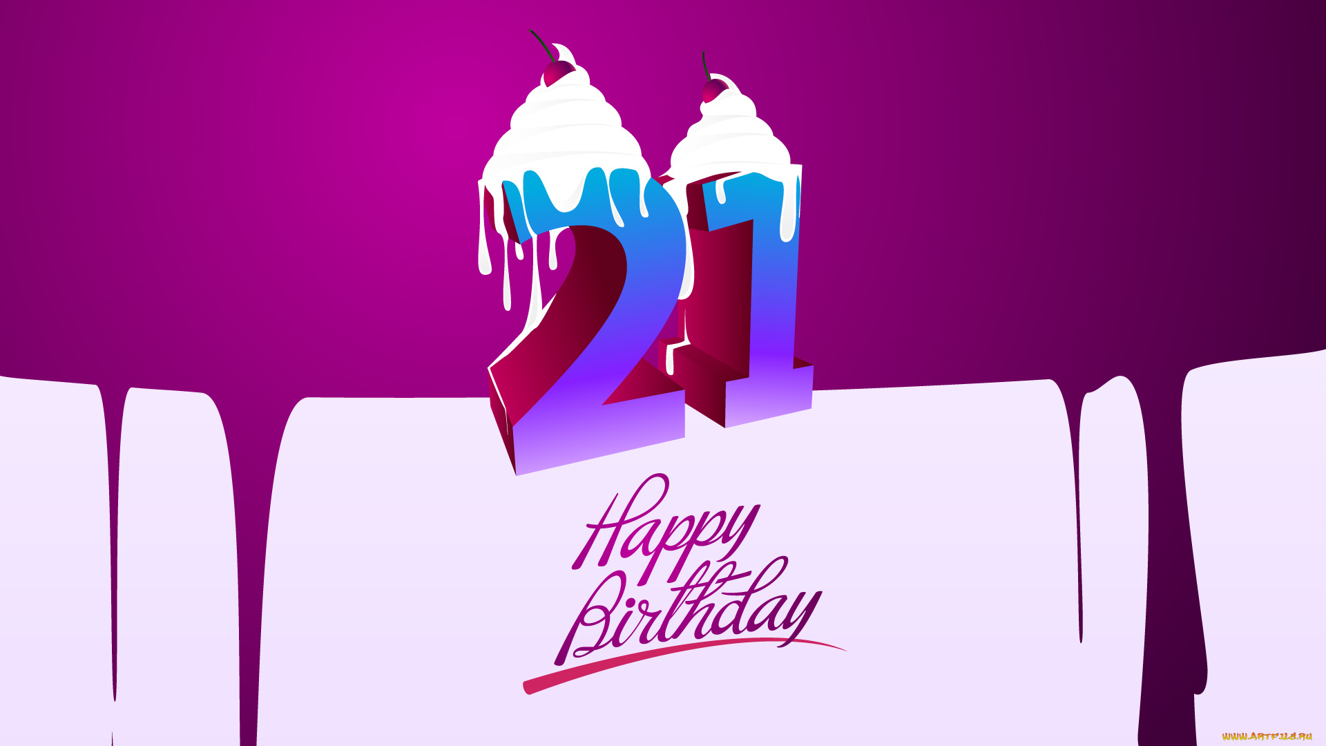 21, день, рождения, праздничные, надпись, цифры