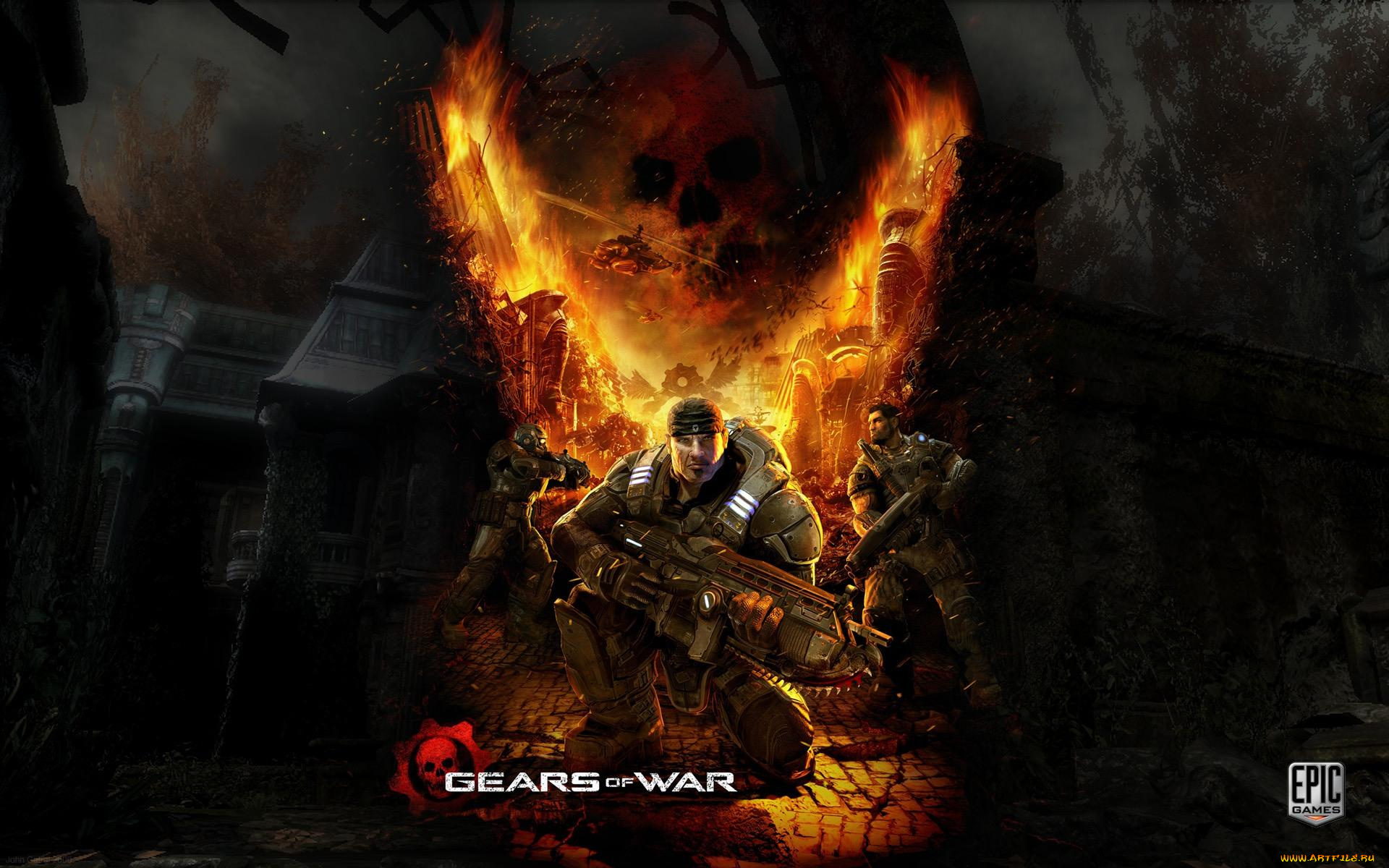 gears, of, war, high, defenition, видео, игры, оружие, броня, солдаты, здания
