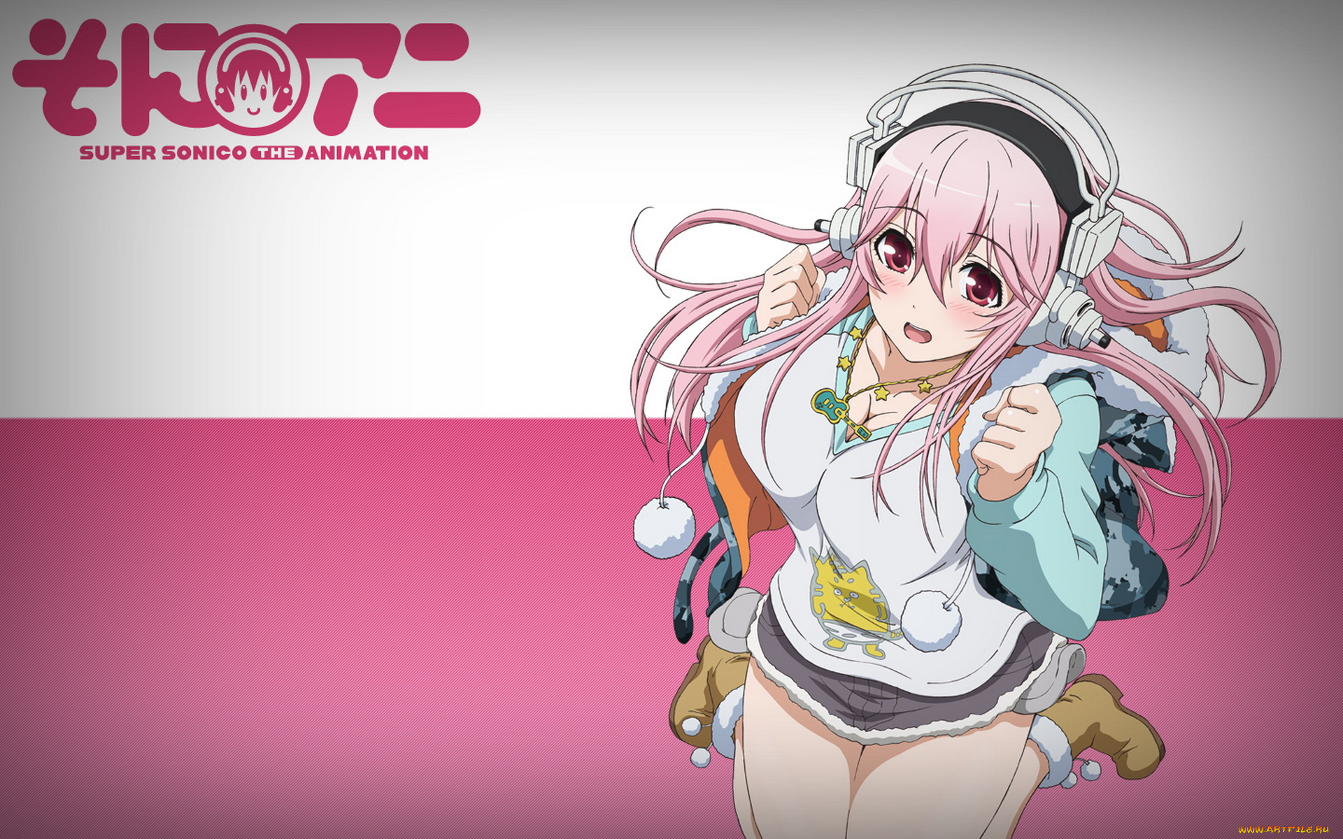 аниме, super, sonico, девушка