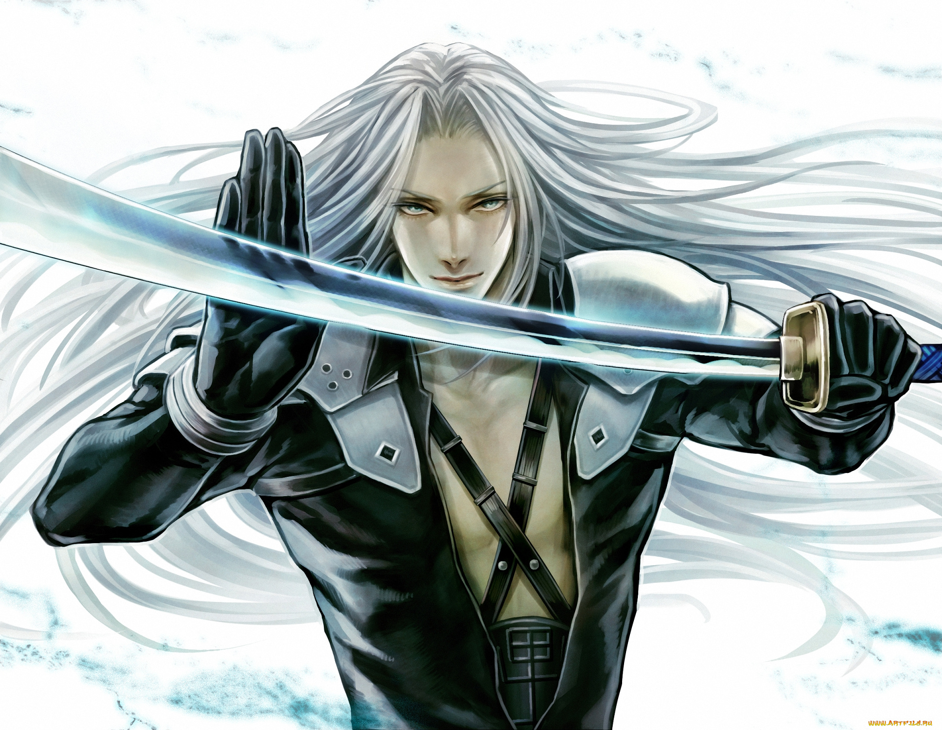 аниме, final, fantasy, меч, sephiroth, воин