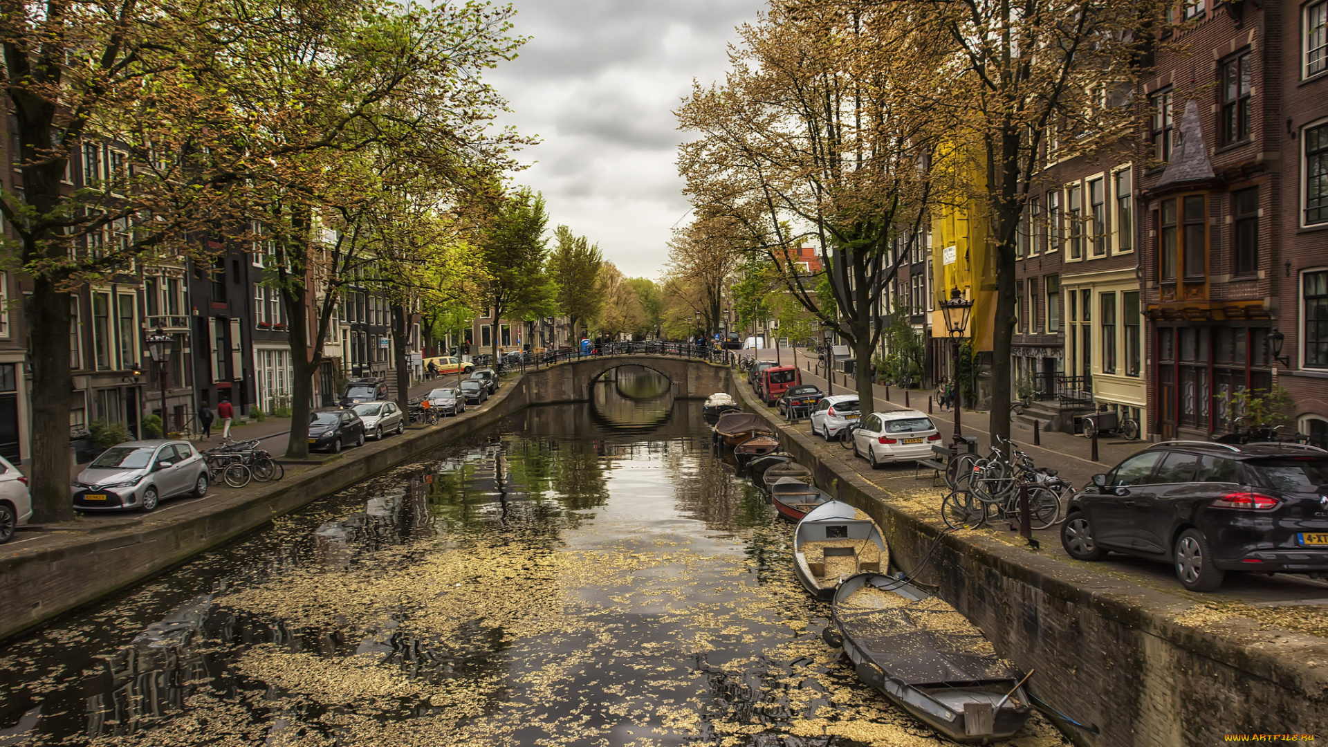 canal, in, amsterdam, города, амстердам, , нидерланды, простор