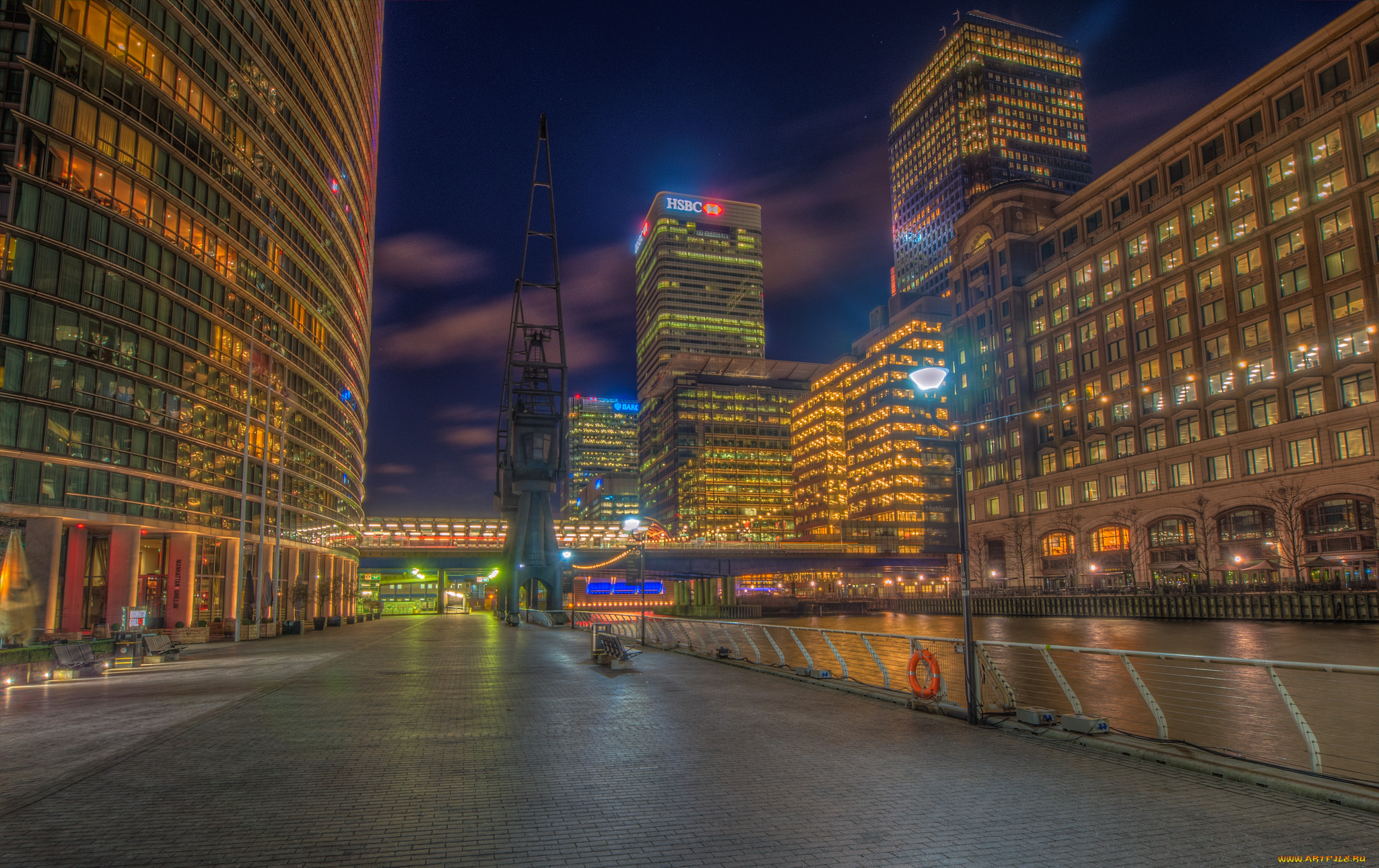 canary, wharf, london, города, лондон, , великобритания, простор