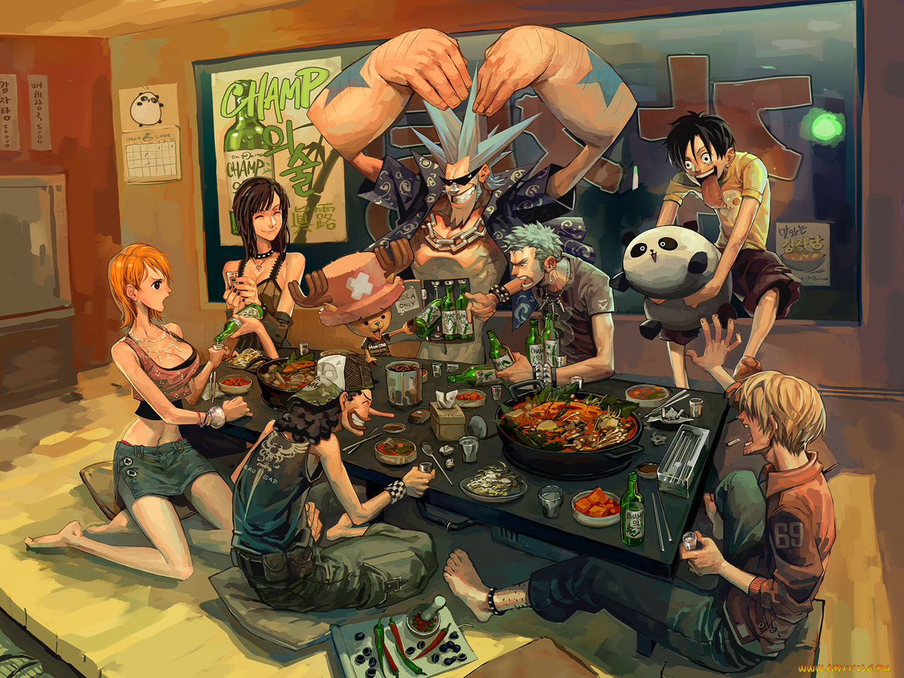 аниме, one, piece, nami, monkey, d, luffy, nico, robin, sanji, roronoa, zoro, chopper, usopp, franky