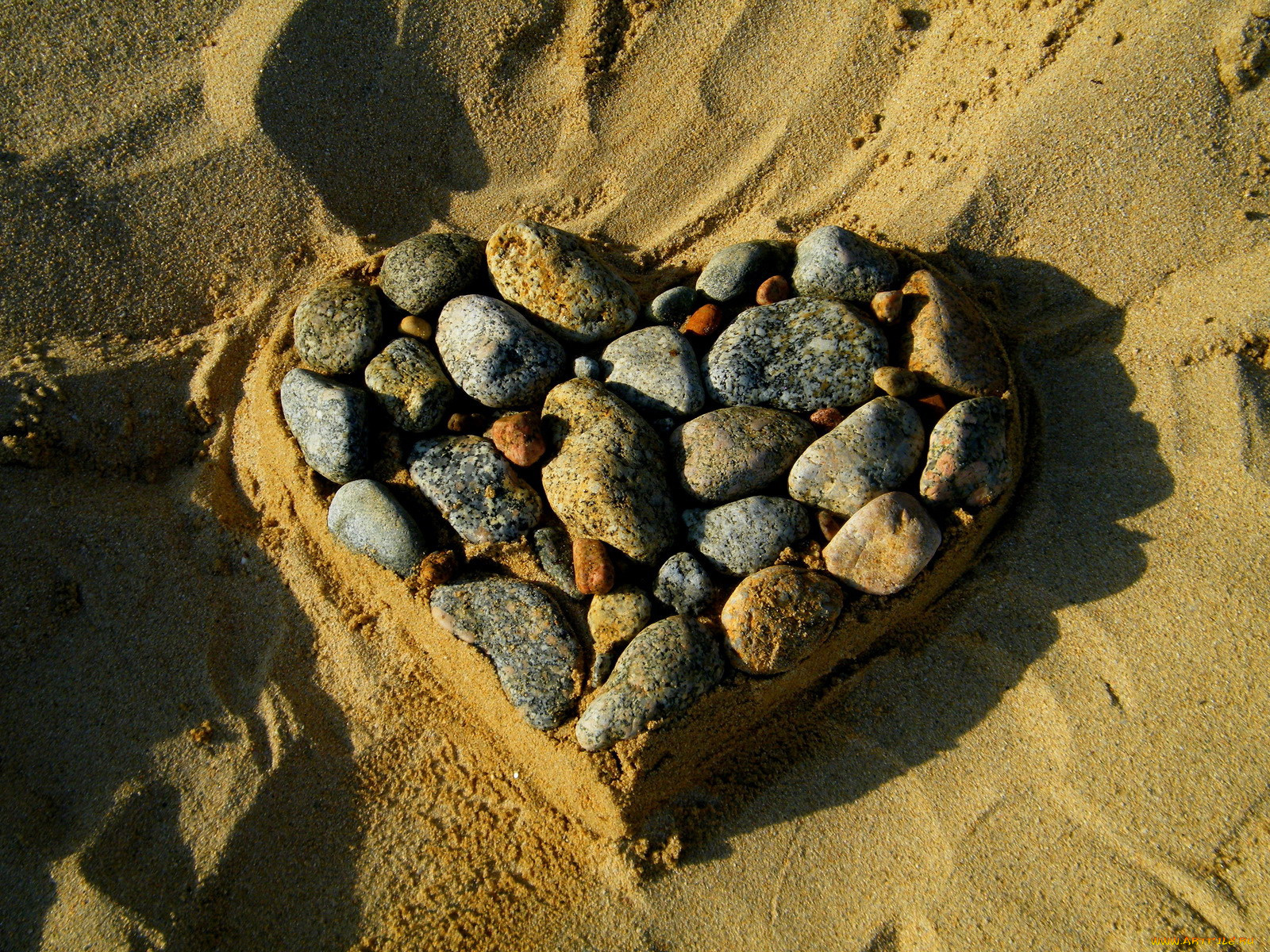 природа, камни, минералы, песок, сердечко