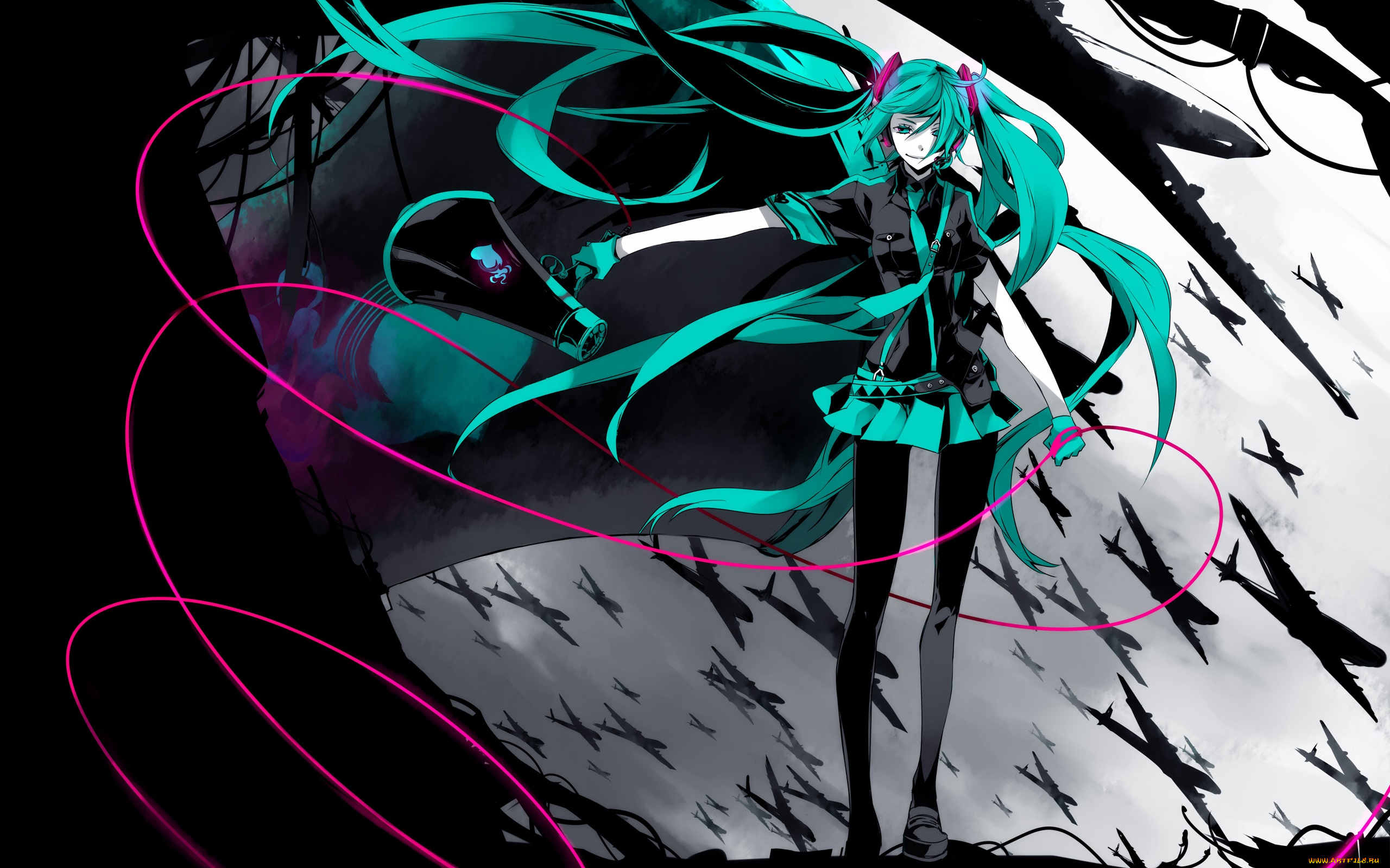 аниме, vocaloid, hatsune, miku