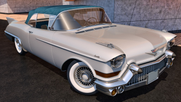 Картинка автомобили 3д 1957 cadillac eldorado biarritz светлый