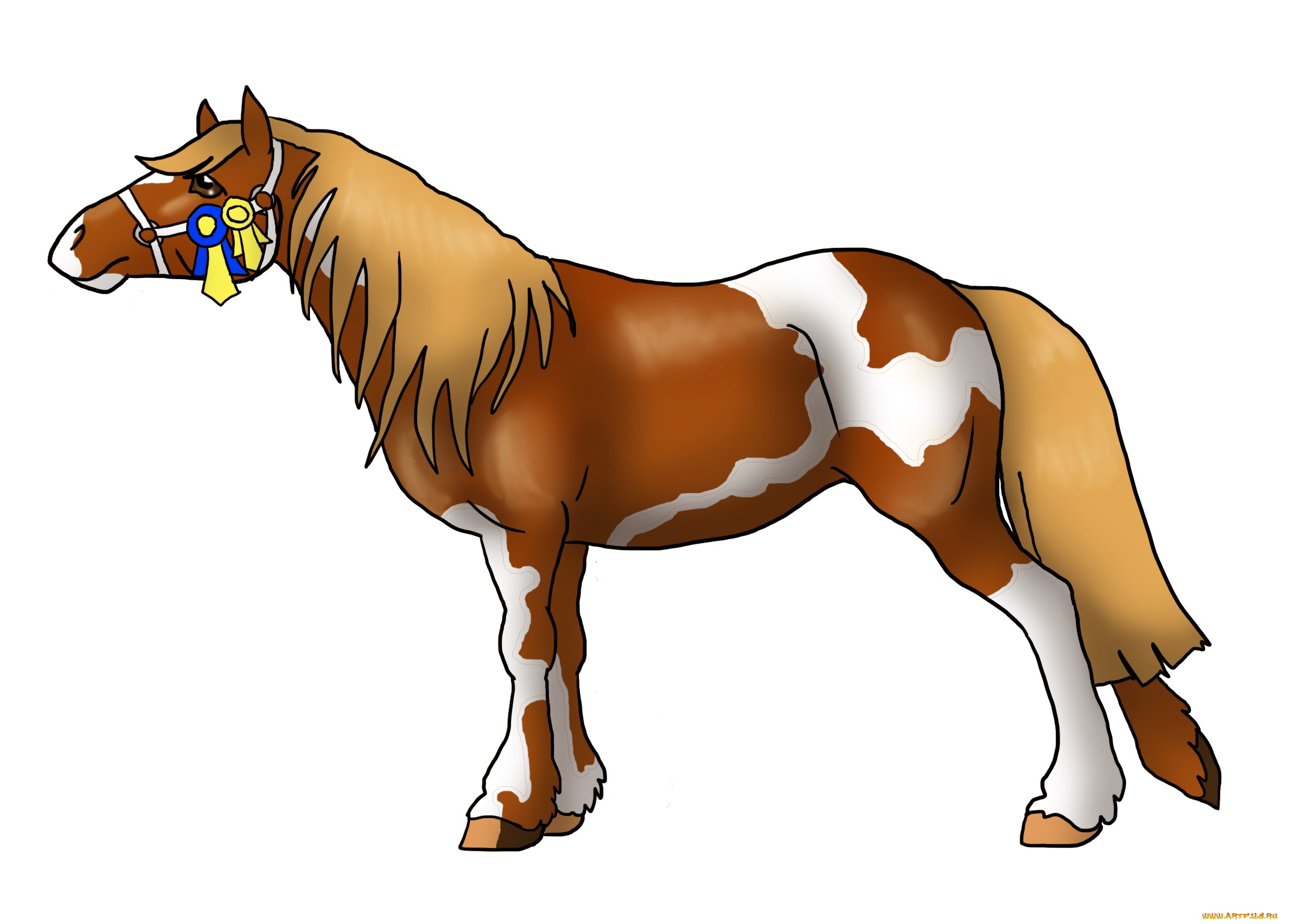 Лошадь рисунок на прозрачном фоне