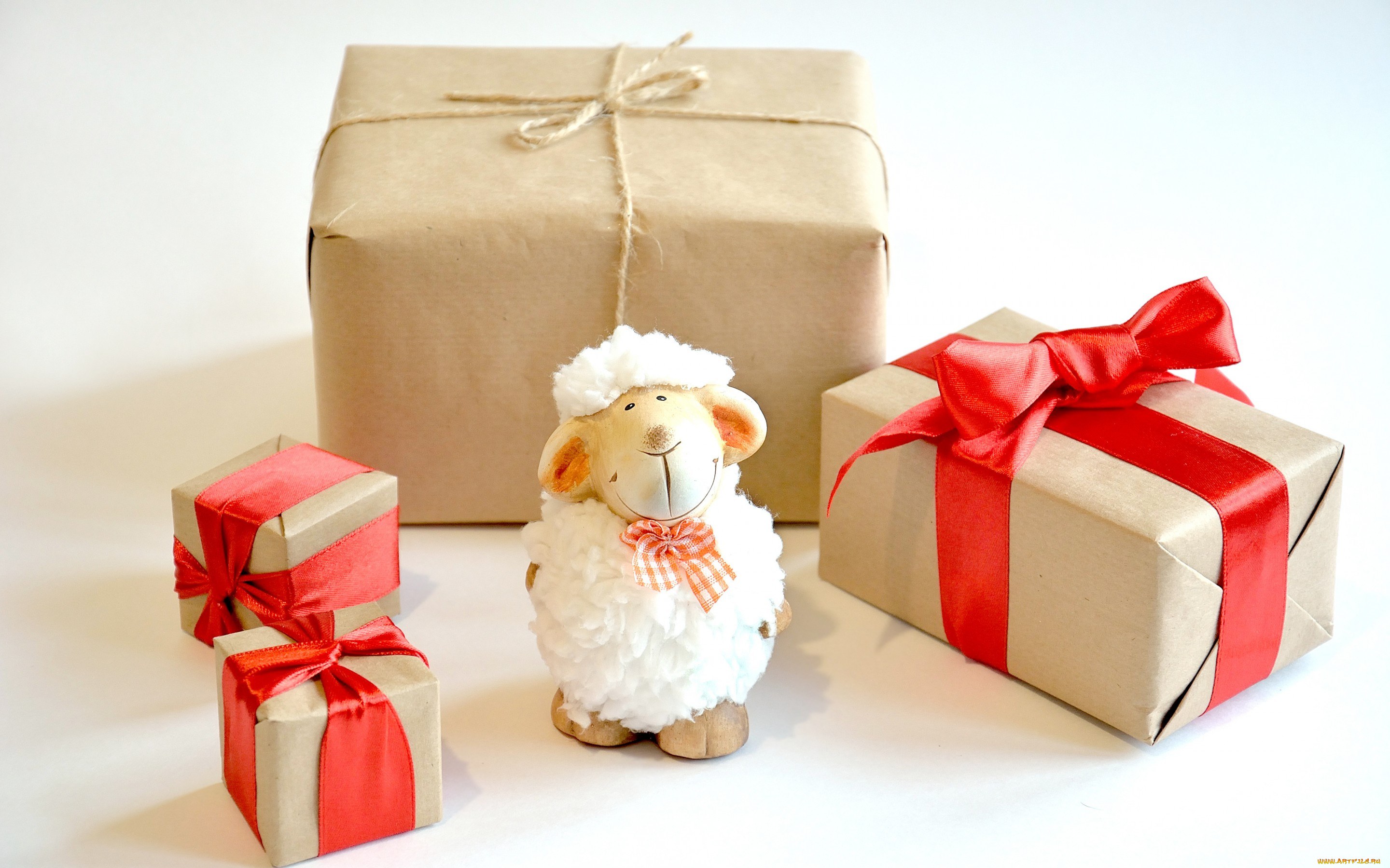 праздничные, подарки, и, коробочки, новый, год, sheep, овечка, new, year, happy, подарки, 2015, украшения