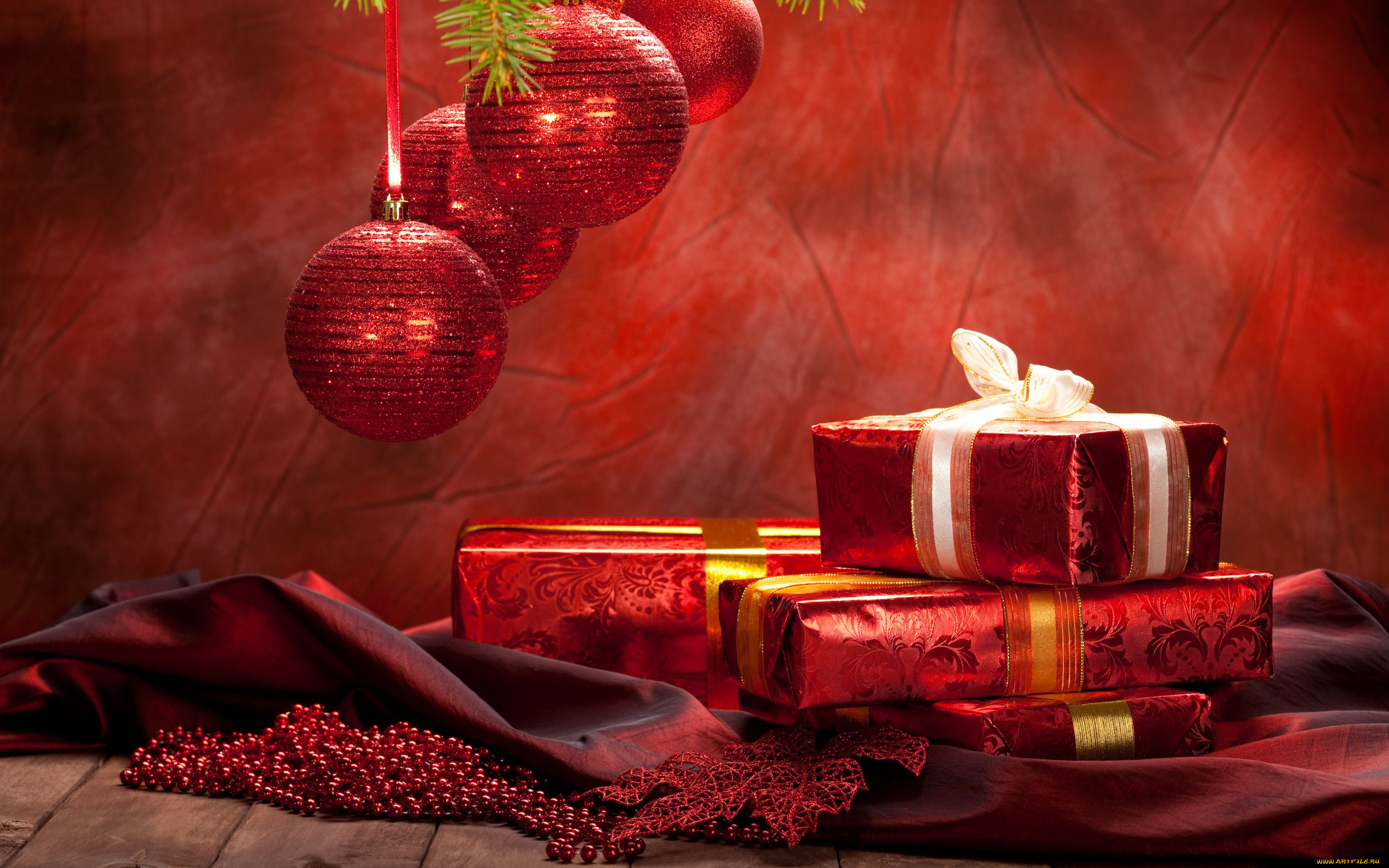 праздничные, подарки, и, коробочки, новый, год, рождество, christmas