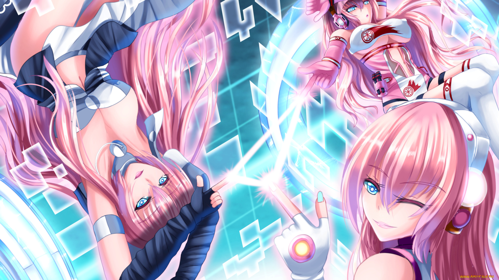 аниме, vocaloid, megurine, luka, fuyuki, jun