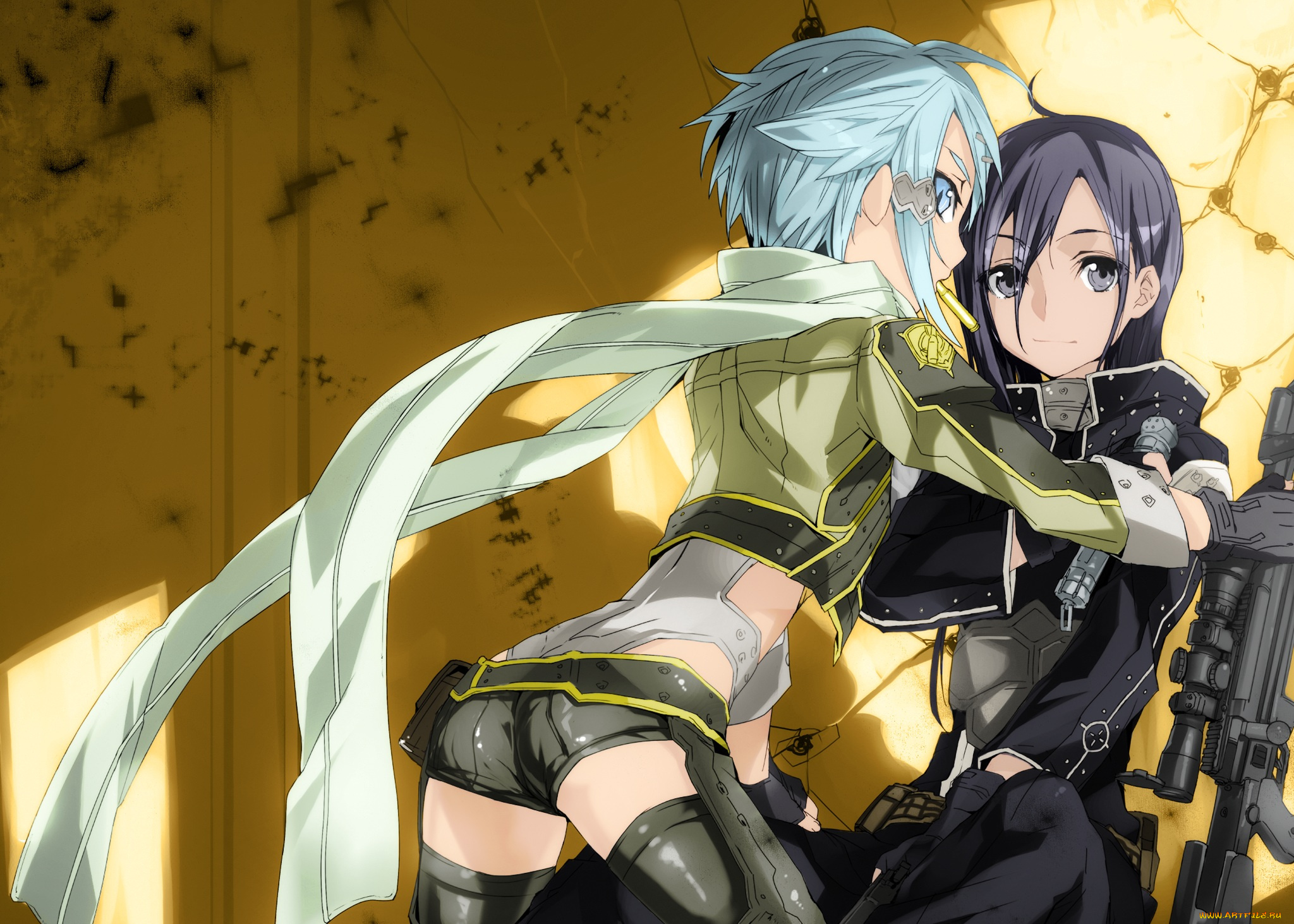 аниме, sword, art, online, rikusempai, sao, shinon, kirigaya, kazuto, sword, art, online