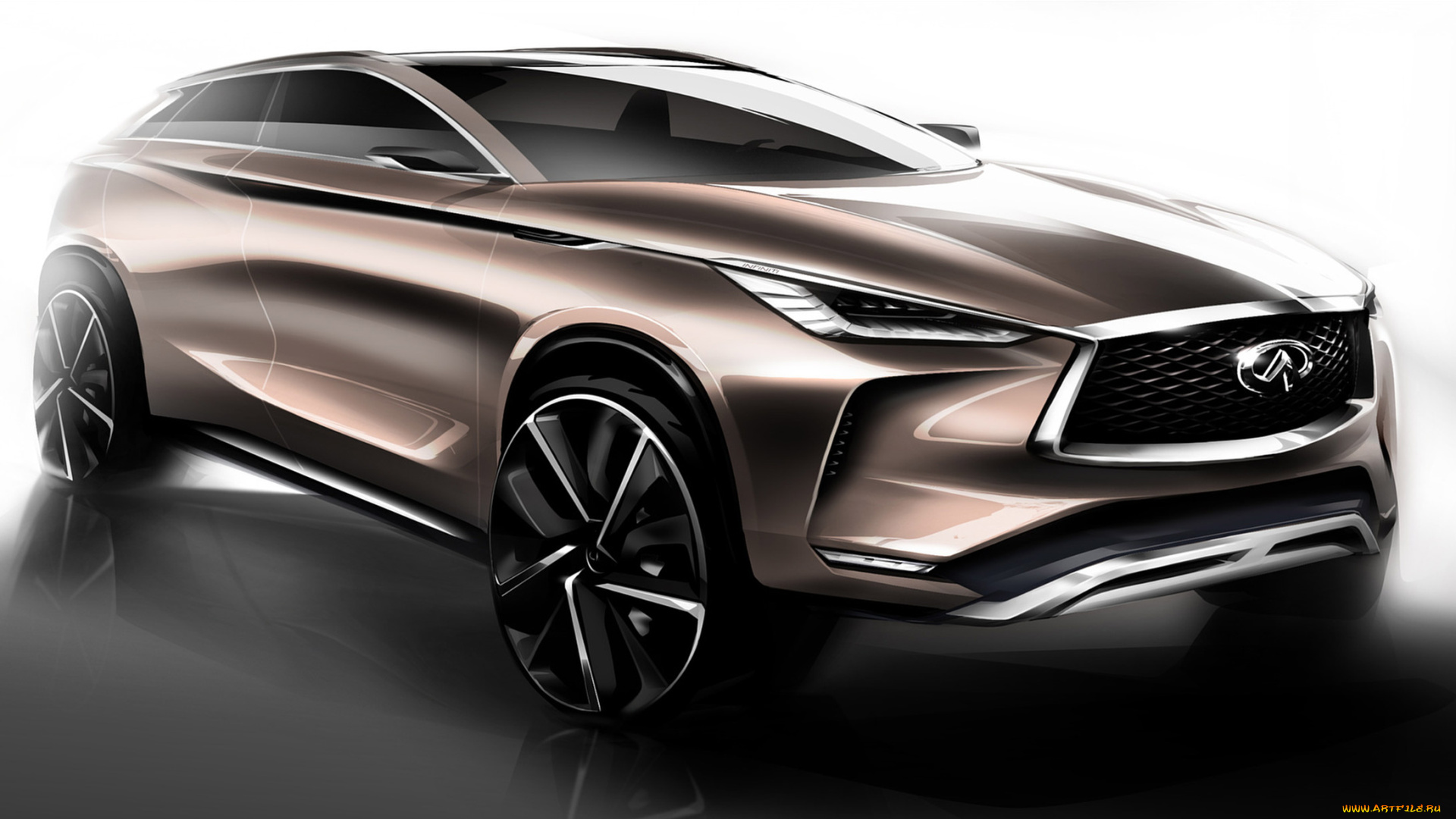 infiniti, qx50, concept, 2017, автомобили, 3д, 2017, qx50, infiniti, concept