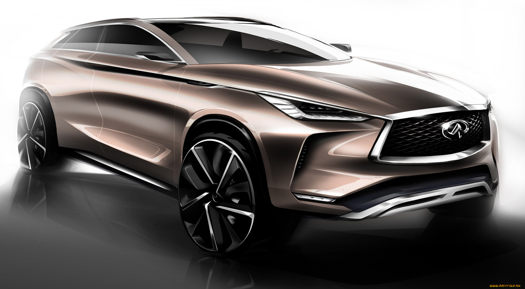 infiniti, qx50, concept, 2017, автомобили, 3д, 2017, qx50, infiniti, concept