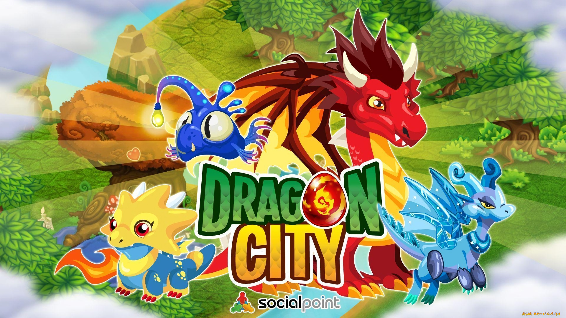 dragon, city, видео, игры, dragon, city
