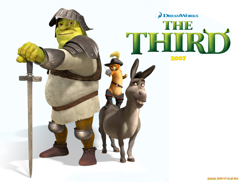 shrek, мультфильмы, the, third