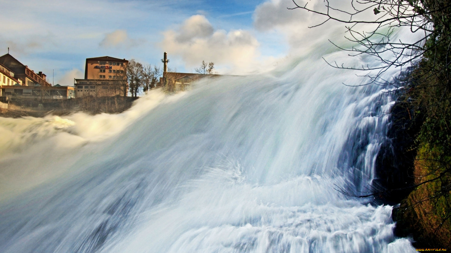 switzerland, природа, водопады, швейцария, поток