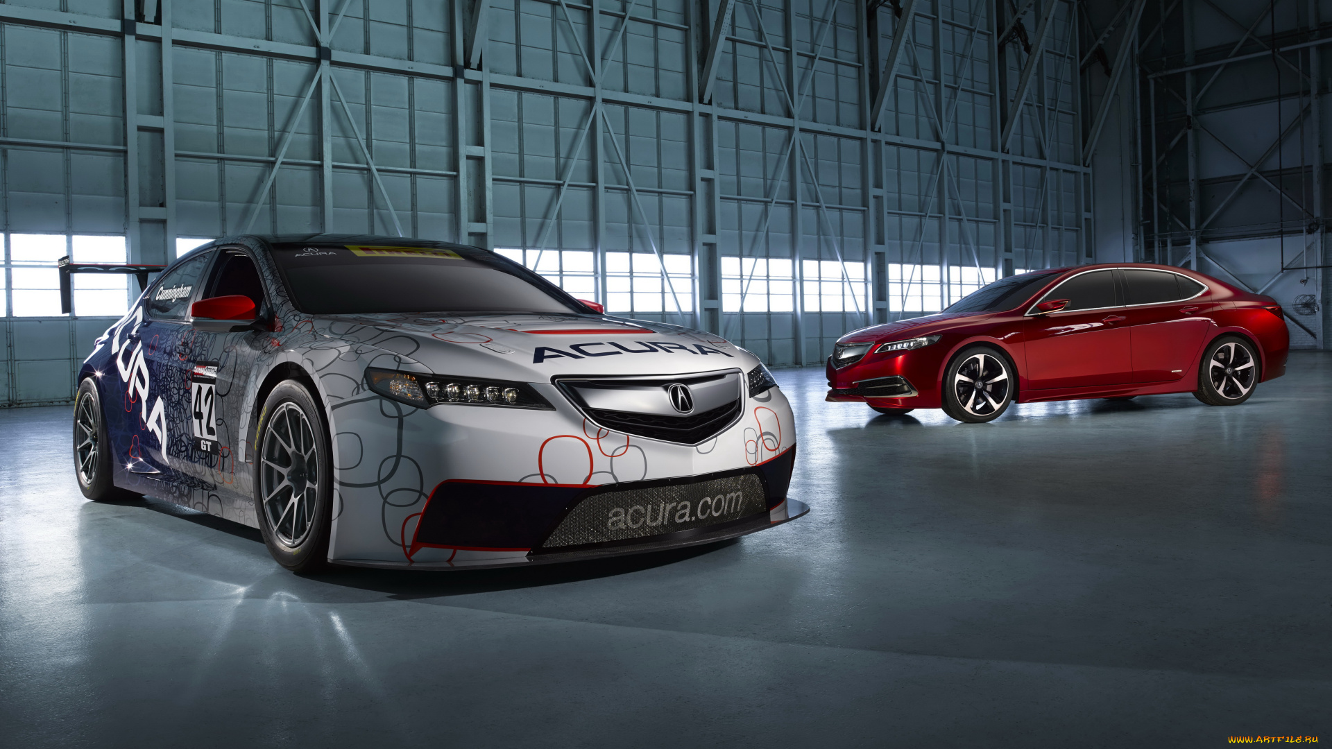 2015, acura, tlx, gt, автомобили, acura, спорт, ралли, красный, серый, тюнинг