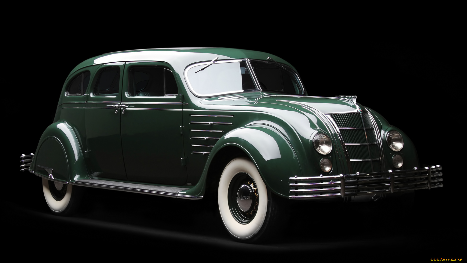 автомобили, chrysler, 1934г, limousine, custom, imperial, airflow, зеленый, cx