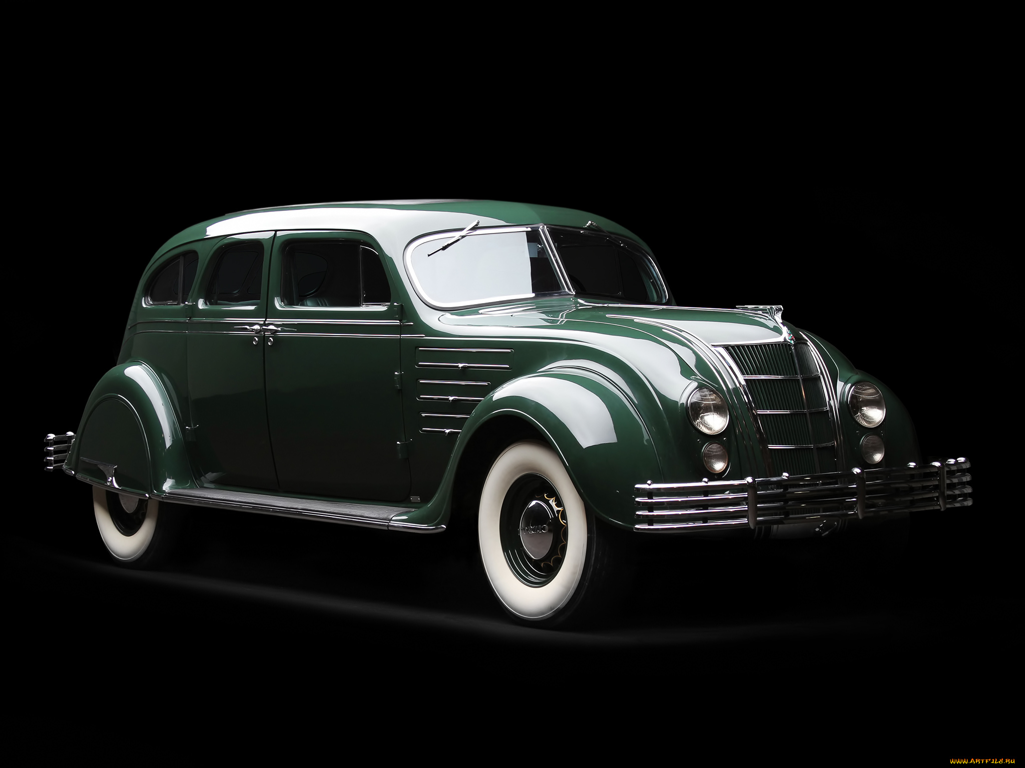 автомобили, chrysler, 1934г, limousine, custom, imperial, airflow, зеленый, cx
