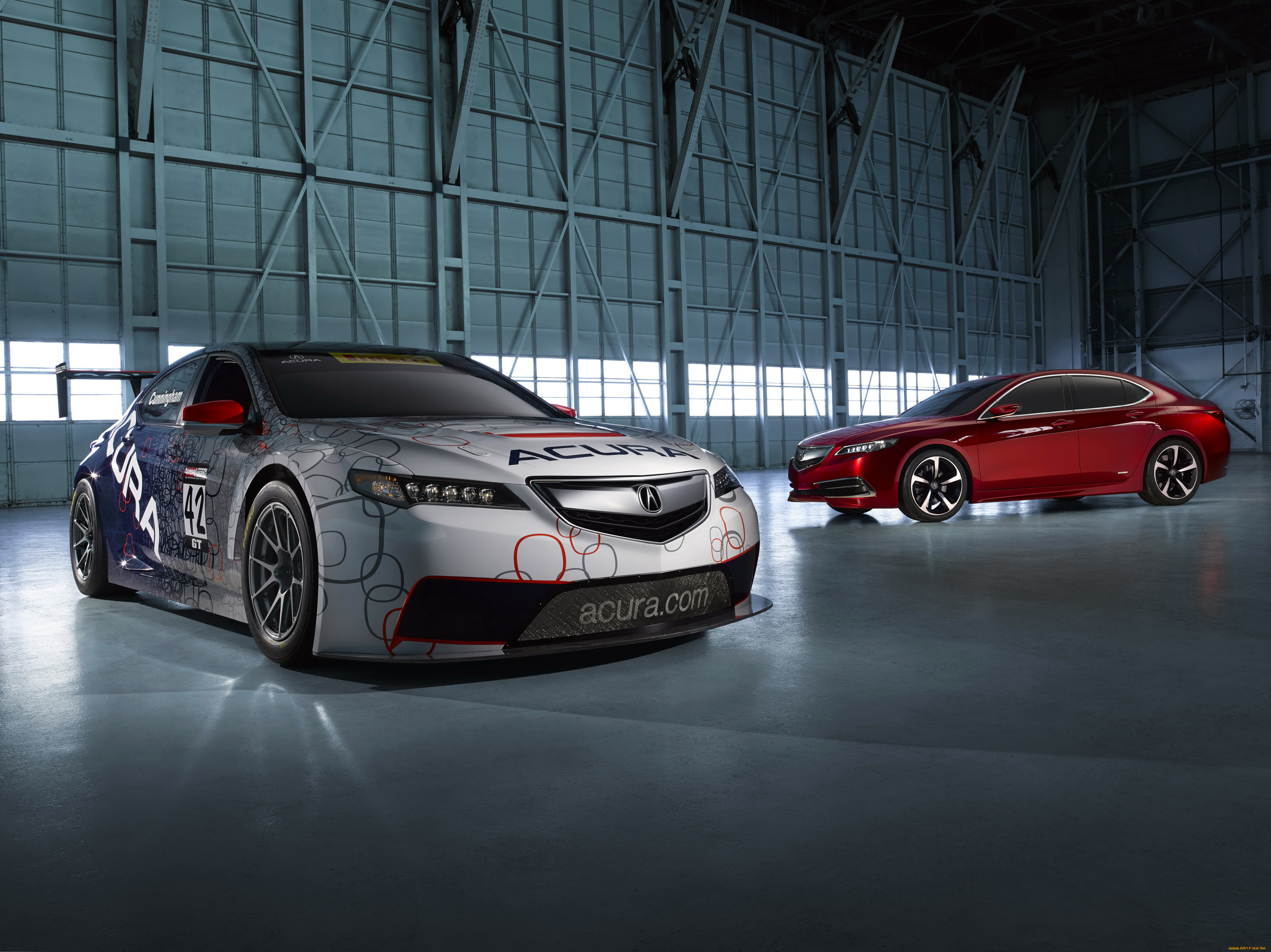 2015, acura, tlx, gt, автомобили, acura, спорт, ралли, красный, серый, тюнинг