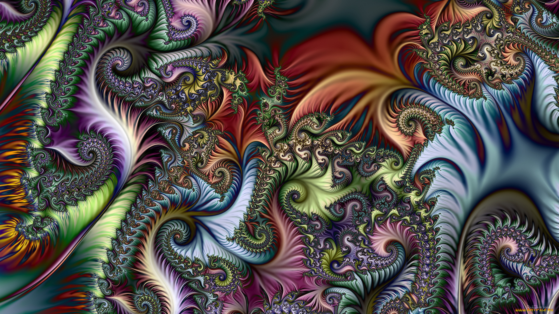 3д, графика, фракталы, , fractal, узор, фон, цвета