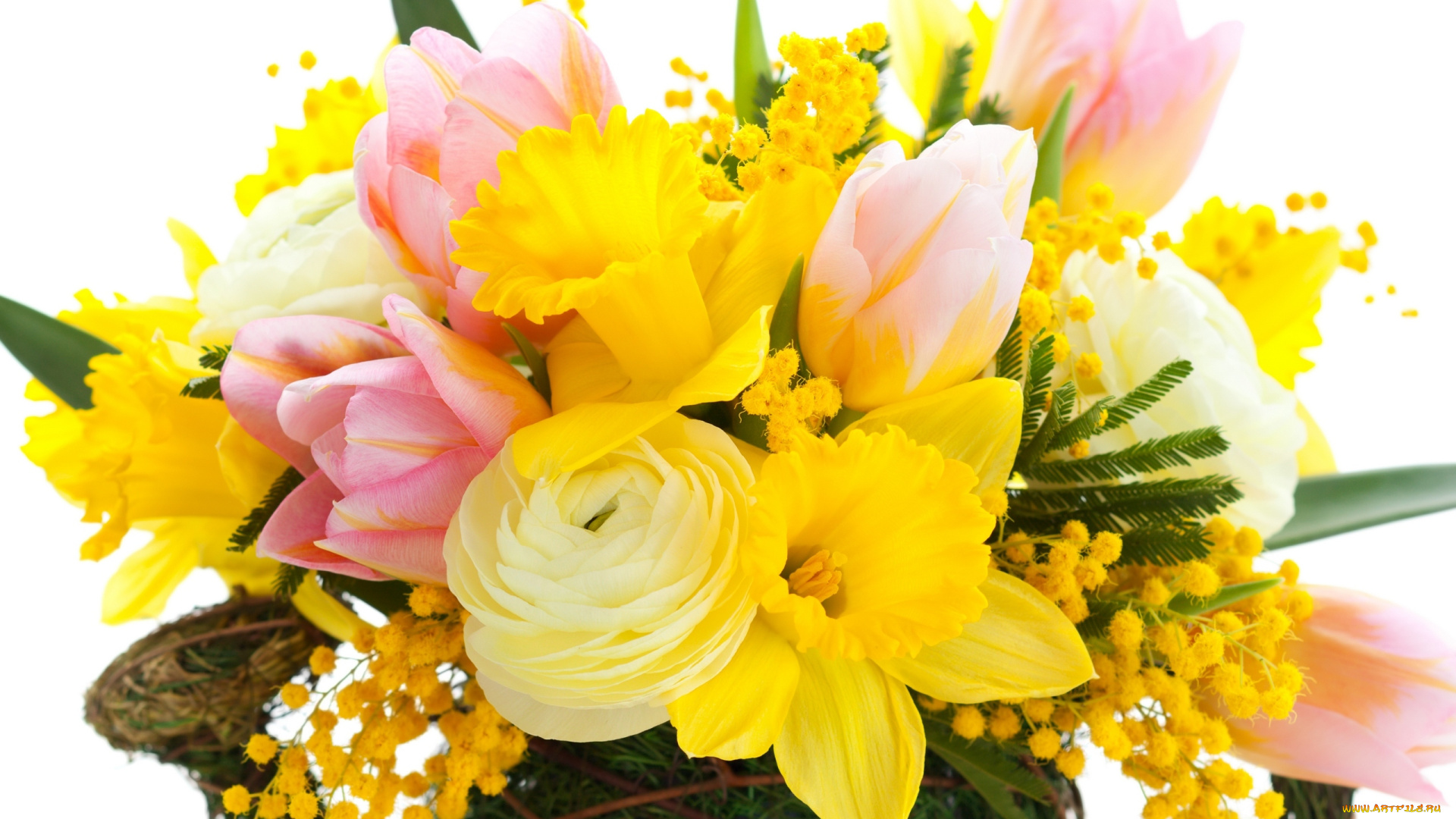 8 Марта, праздник, цветы, желтые бесплатно