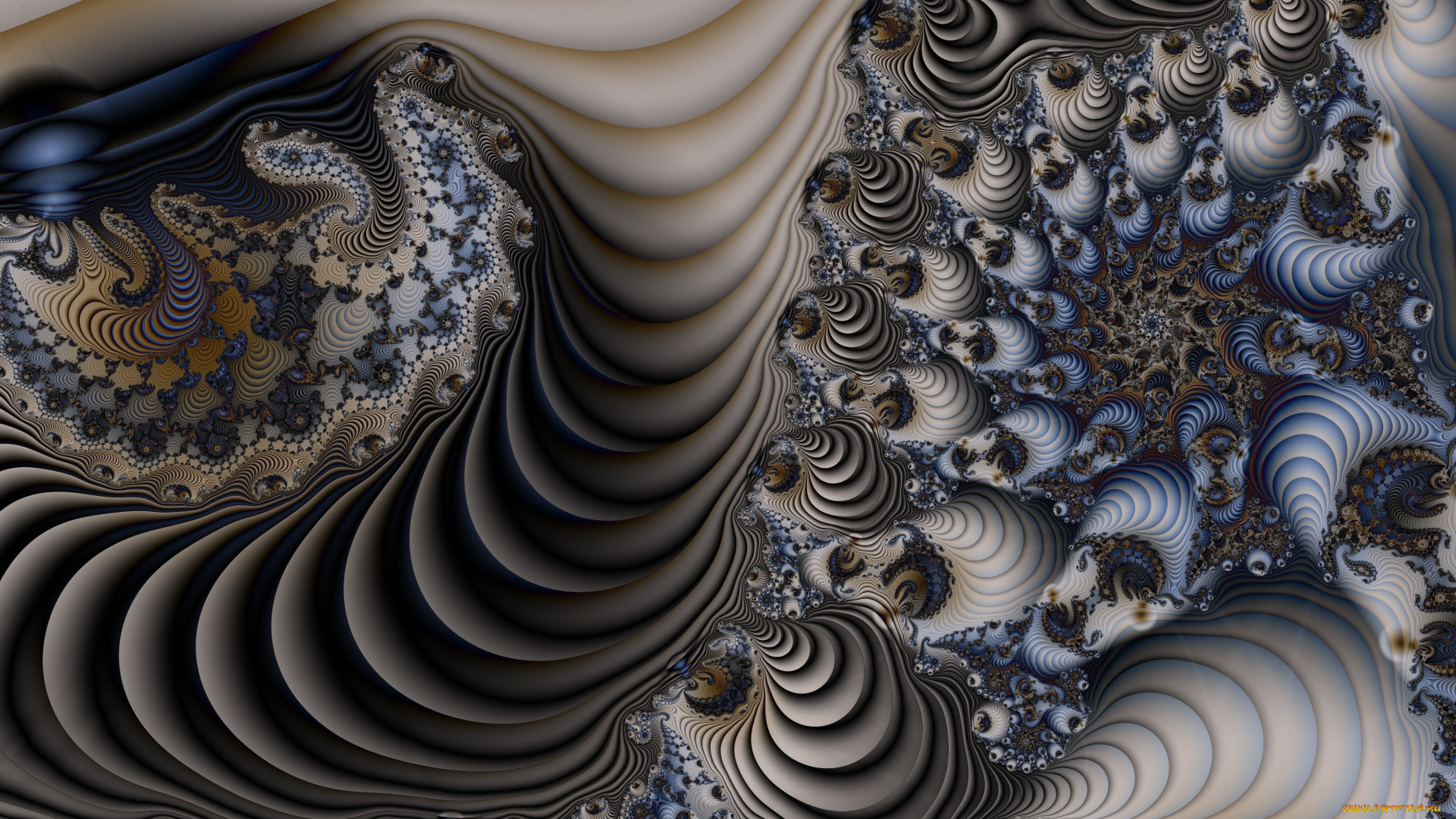 3д, графика, фракталы, , fractal, узор, цвета, фон