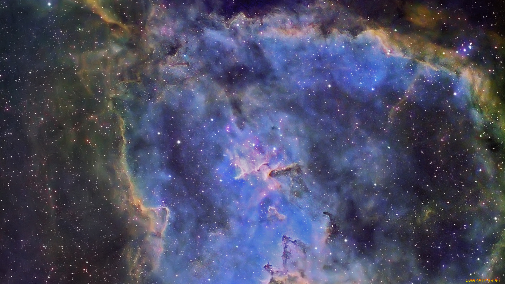 ic1805, heart, nebula, космос, галактики, туманности, туманность