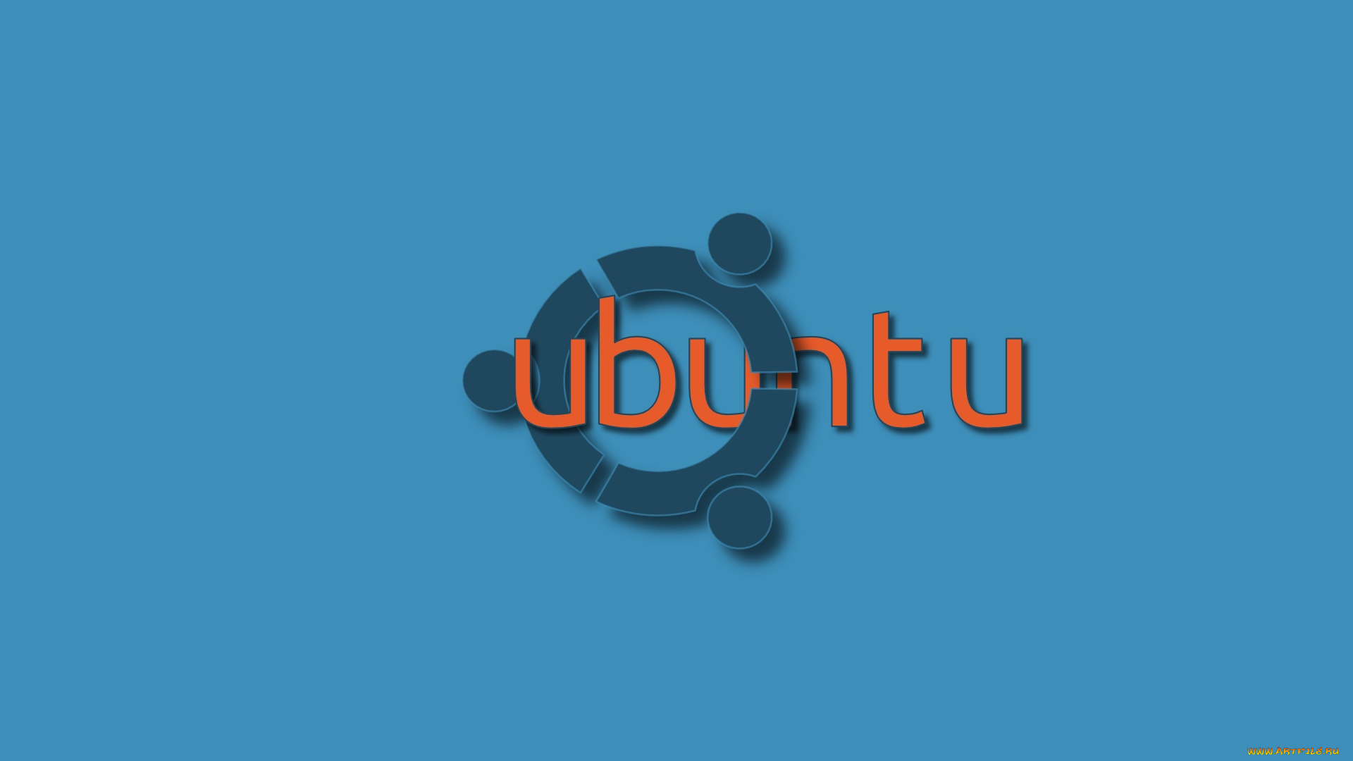 компьютеры, ubuntu, linux, фон, логотип