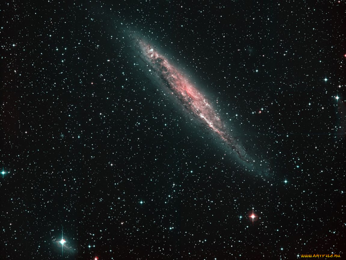 соседняя, спиральная, галактика, ngc, 4945, космос, галактики, туманности