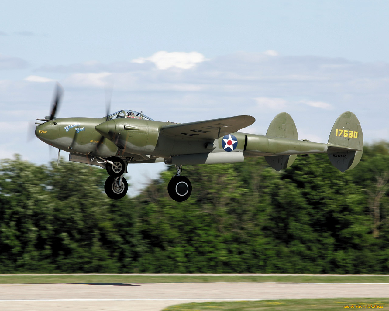 авиация, боевые, самолёты, p-38, lightning