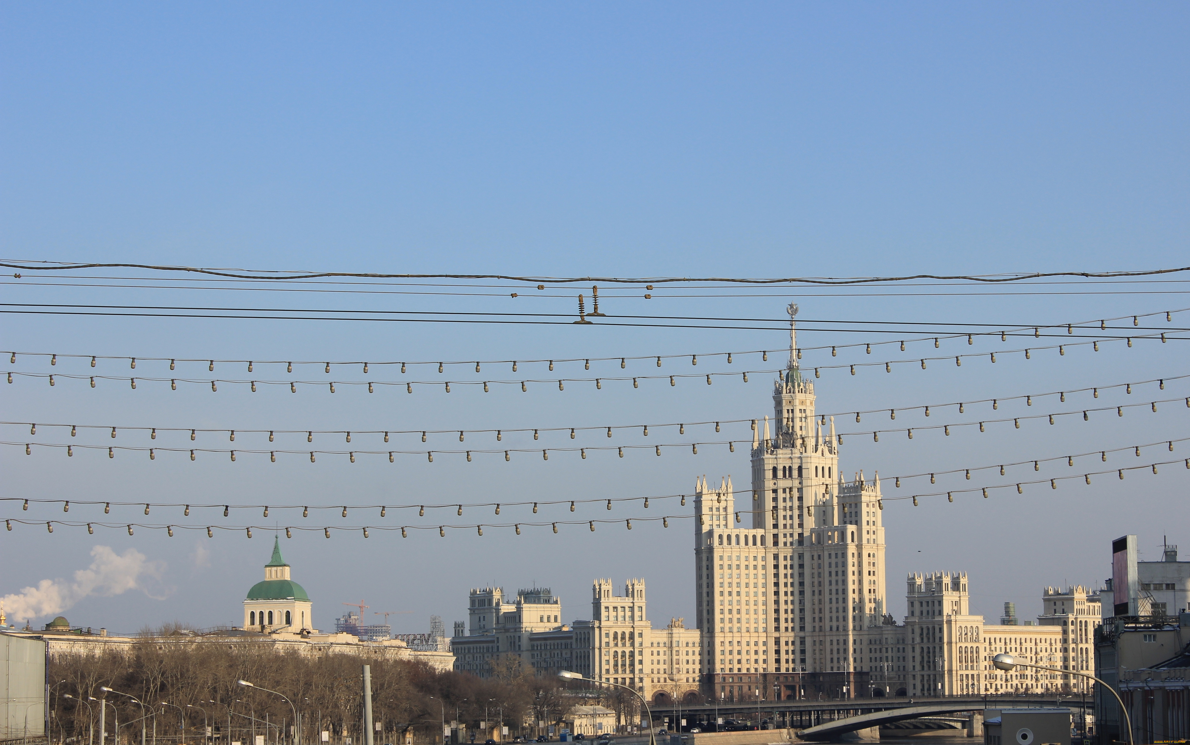 высотка, на, котельнической, набережной, города, москва, россия