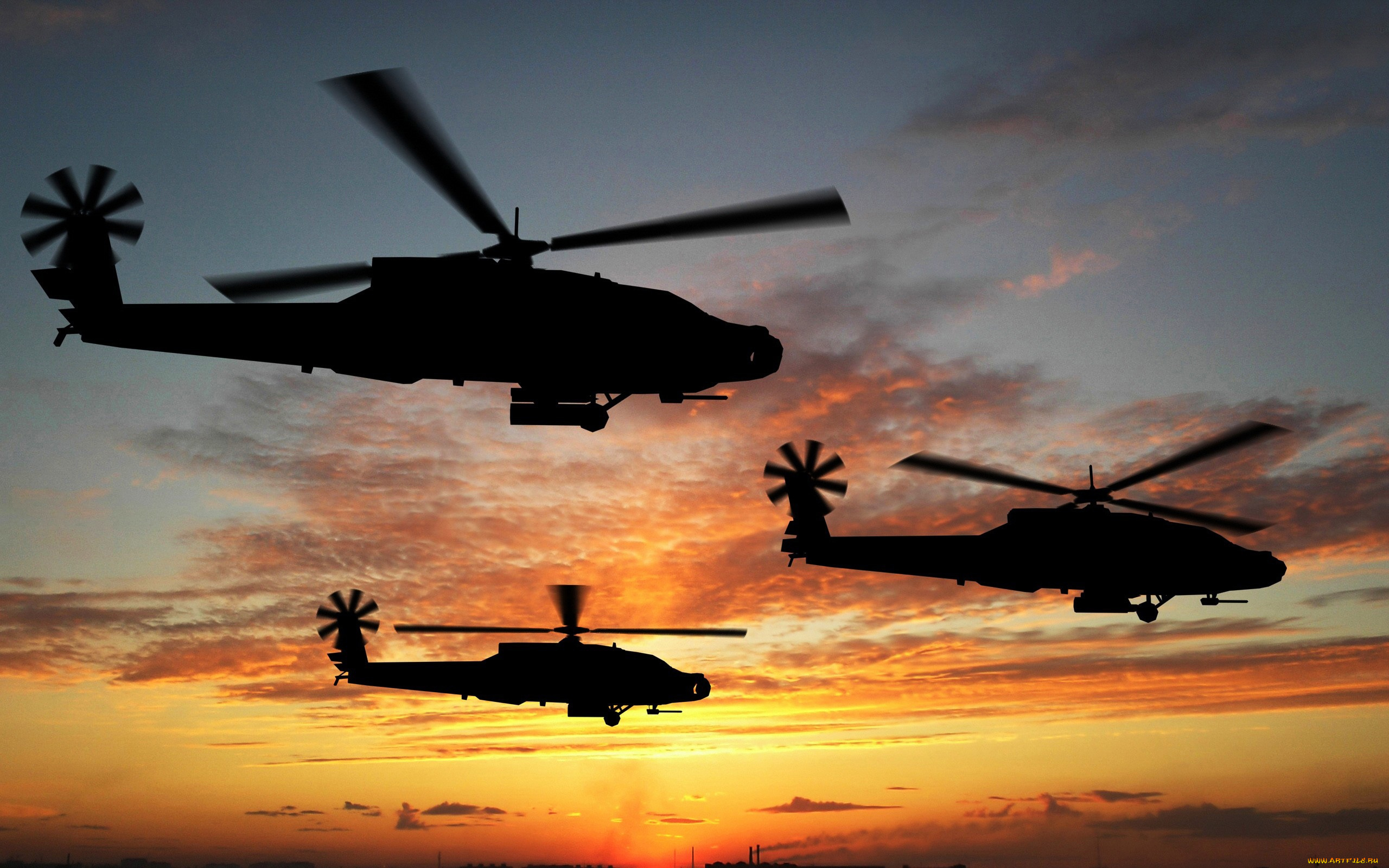 apache, авиация, вертолёты, сумерки, boeing, силуэт, боевые, вертолеты, апач, attack, helicopters