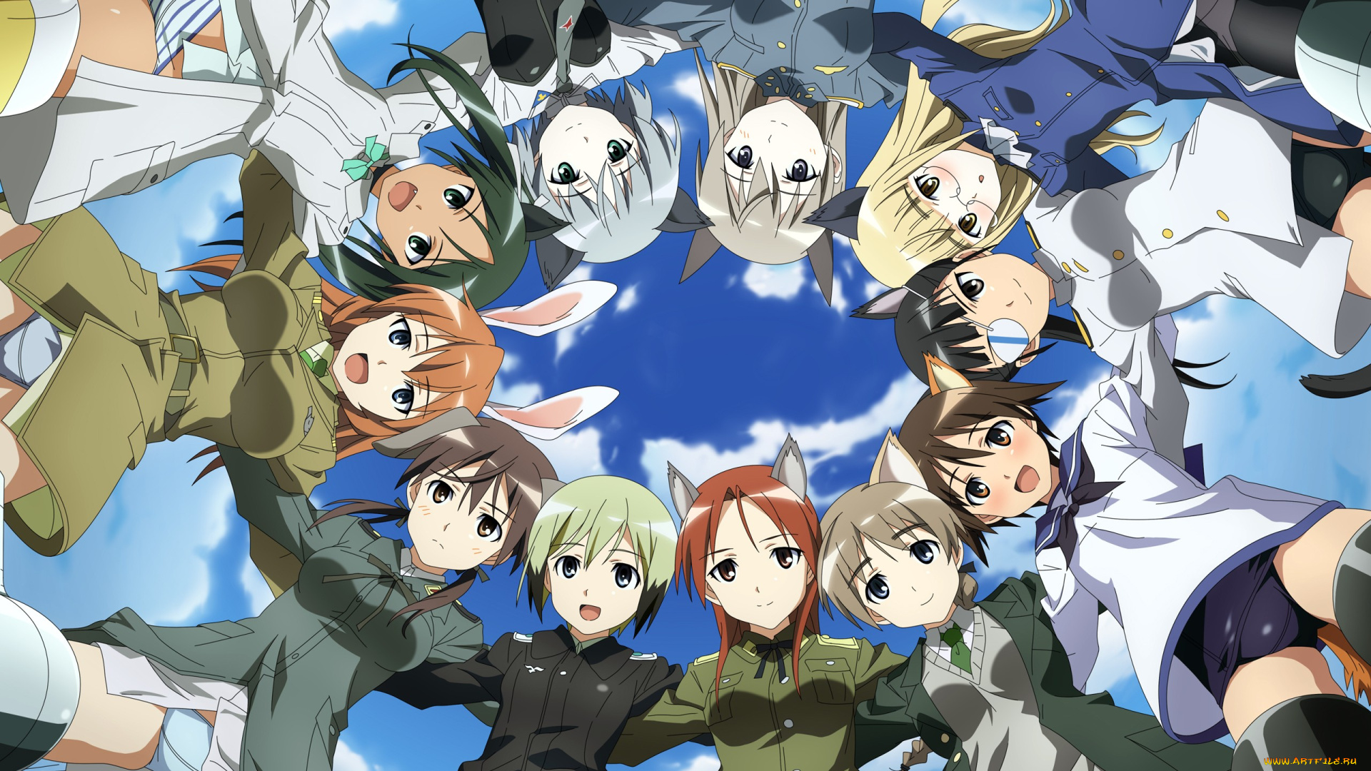 аниме, strike, witches