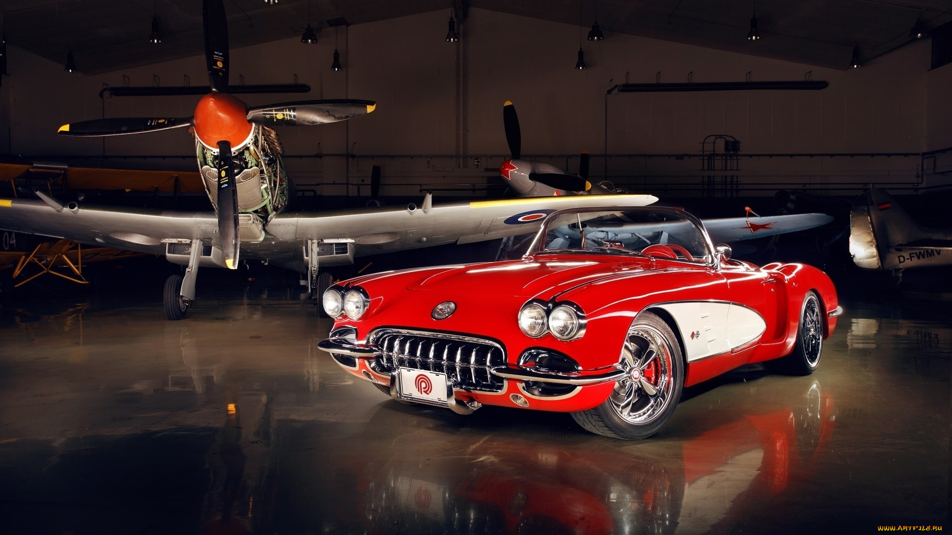 автомобили, corvette, chevrolet, 1959, custom, c1