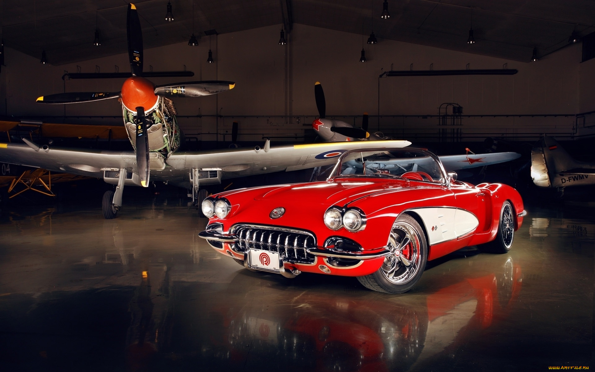 автомобили, corvette, chevrolet, 1959, custom, c1