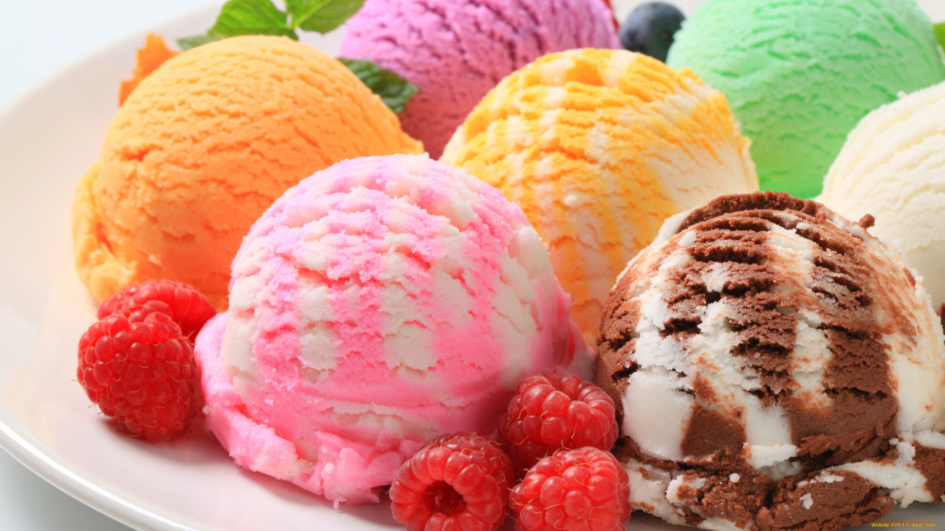 еда, мороженое, десерты, малина, лёд