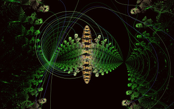 Картинка 3д графика fractal фракталы фон узор цвета линии