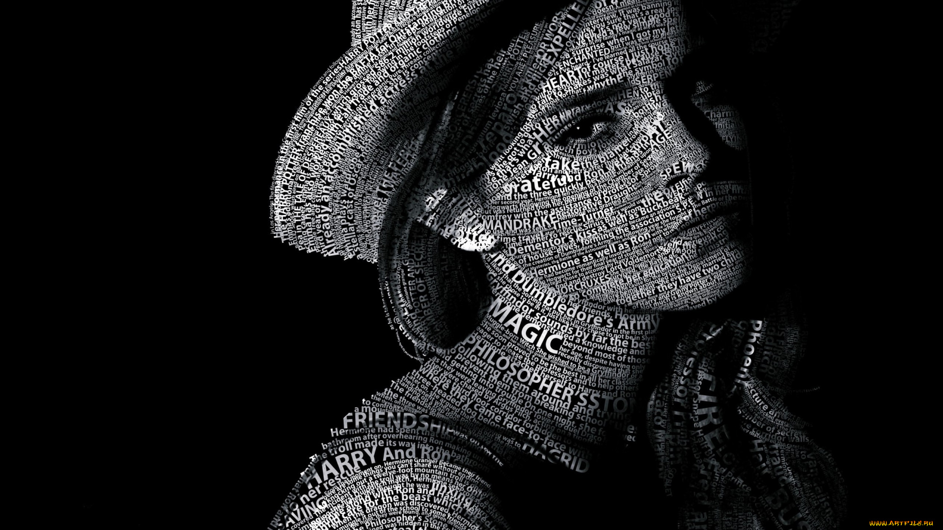 разное, компьютерный, дизайн, эмма, уотсон, portrait, текст, text, emma, watson, typography