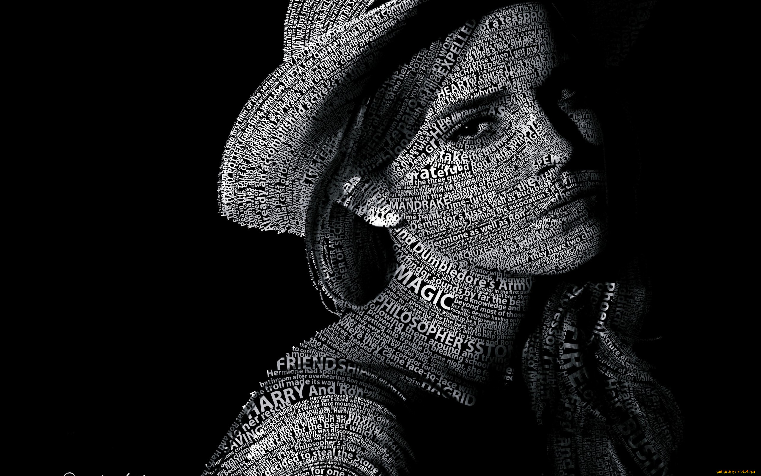 разное, компьютерный, дизайн, эмма, уотсон, portrait, текст, text, emma, watson, typography