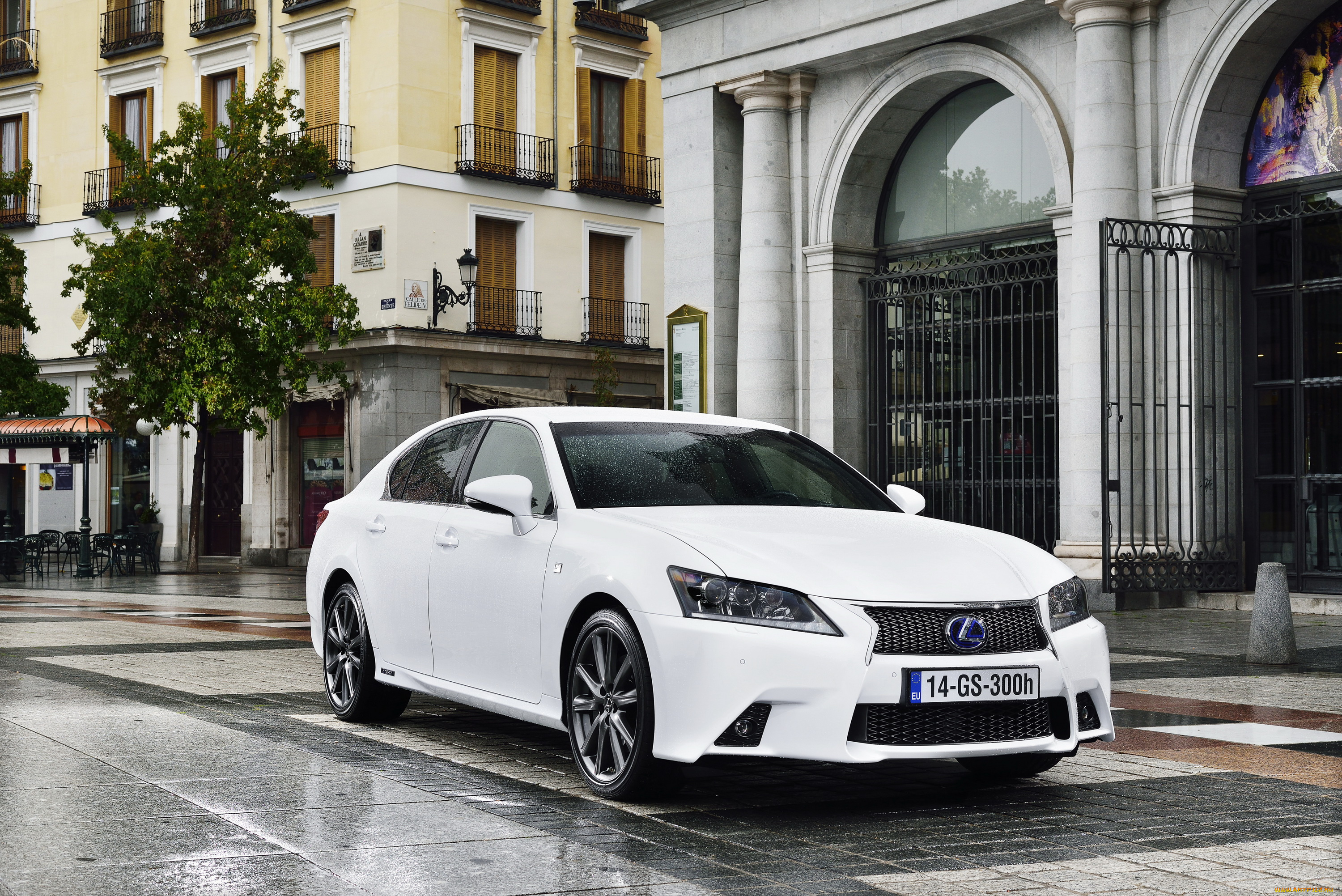 2014, lexus, gs, 300h, f-sport, автомобили, lexus, белый, улица